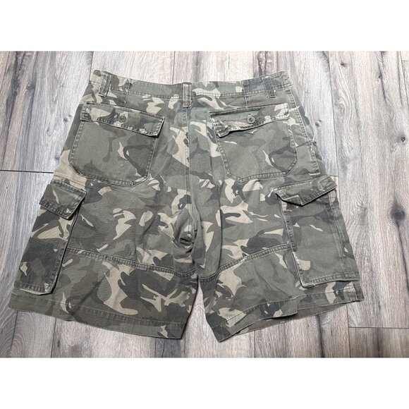 VTG Bugle Boy Mens Cargo Shorts 36 Camo Grunge Y2K Hunting Tactical Relaxed Fit - Picture 5 of 12